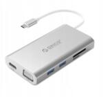 ORICO Dokkoló állomás Orico Hdmi Vga RJ45 USB3.0 Tf/sd C (ADS3-SV)