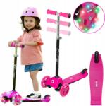 Evotools Gyerek Roller Evo Állítható Háromkerekű Világító Kerekek Rózsaszín Led 2+ (1437637)
