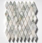 Settimo Mozaic Romboid marmura alb-verde Calacatta Green, romb, 22, 2x26, 8x1 cm (TK011)