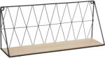 FDY Etajera de perete Annera din MDF si metal, finisaj natural-negru, 48x12x20 cm Raft