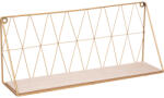 FDY Etajera de perete Annera din MDF si metal, finisaj natural-auriu, 48x12x20 cm Raft