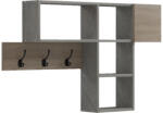 FDY Etajera de perete Wenara din PAL melaminat, finisaj sonoma cu aspect marmura bej, 99.5x15x61 cm Raft