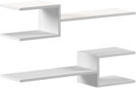 FDY Set 2 etajere de perete Sumpora din PAL melaminat, alb, 65x20x18 cm Raft