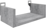 FDY Etajera de perete Dervana din PAL melaminat, gri ciment, 30x15x10 cm Raft