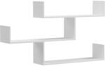 FDY Biblioteca de perete Tibet din PAL melaminat, alb, 120x22x67 cm Raft