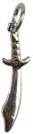 Flippy Pandantiv din Argint 925, Model Sabie Mica Conturata, Design Minimalist, Greutate 0.7 g, Argintiu (05820)