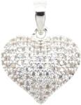 Flippy Pandantiv din Argint 925, Jolie Silver, Model Inimă cu Zirconii Albe, 1, 6 g, Argintiu (06020)