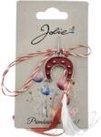 Flippy Martisor Traditional, Jolie, Model Potcoava, cu Snur Impletit Alb/Rosu, Pandantiv 2 cm, Rosu/Argintiu (134869)