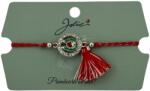Jolie Martisor Bratara Ciucure, Jolie, Snur Rosu Reglabil, cu Pandantiv, Model Cerc Potcoava Buburuza (134909)