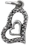 Flippy Pandantiv, Jolie Silver, Argint 925, Model Inima in Inima, 0.8 g, 18x11 mm (05165)