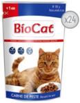 BIOCAT HRANA UMEDA PENTRU PISICI CU PESTE IN SOS - 24 PLICURI x 100G