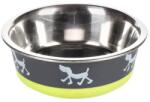 Flamingo CASTRON PENTRU CAINI DIN INOX GREY/LIME FLAMINGO 21.5CMx1700ML