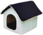 BIOTUR PET Culcus Casuta Textila Pentru Caini Si Pisici Orlando Alb-bleumarin 43x38x42cm/8849-1a/a