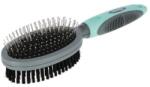 KERBL PET PERIE DUBLA OVALA PENTRU CAINI KERBL 24x7CM TURQUOISE/GREY