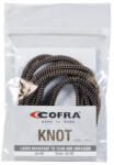 Cofra Knot Fekete/Világosbarna Cipőfűző 130 cm