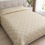 Kotonia Home Cuvertura pentru pat dublu Kotonia Home - matlasata prin coasere, dimensiunea 200x230 cm, decor geometric bej (004909)