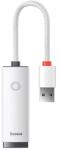 Baseus ADAPTOR RETEA Baseus Lite, USB 2.0 to RJ-45 10 / 100 Mbps Adapter, LED, alb WKQX000002 (timbru verde 0.18 lei) - 6932172606039