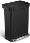 simplehuman - Hulladékgyűjtő 55 L, zsákzsebbel, matt fekete színű CW2103 (CW2103)
