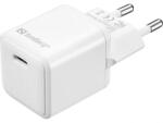 Sandberg USB-C PD hálózati töltő 20W (230V AC bemenet, 5V/3A, 9V/2.22A, 12V/1.67A, EU dugó) (341-42)
