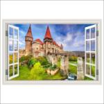 MÉDIA Öntapadós fotótapéta Corvin Castle Window, fahíd, 135 x 90 cm (FOTOTAP15307)