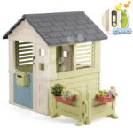 Smoby Căsuță cu grădină Jolie Playhouse Life Smoby extensibilă, cu 3 ferestre și 2 jaluzele cu filtru UV, de la 24 luni (SM810312-AG) Casuta pentru copii