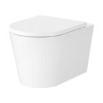 Cersanit Cearsanit mesta pro ovális perem nélküli fali wc tornádó mély öblítéssel wc ülőkével (S4037-001)