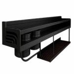 Verk 07417 fém falipolc, 58×24×12 cm, 10 akasztó, fekete