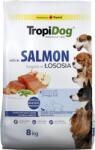 TropiDog Premium Adult Small Breeds, богат на сьомга и ориз, 8 кг