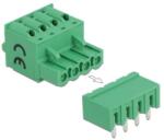 Delock 4 tűs, 5, 08 mm-es vízszintes hornyos PCB sorkapocs blokk csomag (66506) - pepita