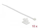 Delock Fehér, 25 x 18 mm-es kábelfogó H 200 x Sz 3, 6 mm - kábellel (18877)