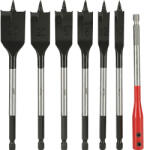 PROLINE Set Burghie Lemn Plate Cu Varf Sfredel - 7p (26752) Burghiu