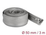 Delock fonott kábelharisnya zipzáras szorítóval 3m x 50mm szürke (20838) (del20838) (del20838)