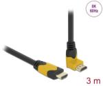 Delock High Speed HDMI csatlakozódugóval 90 ívelt felfelé kábel 3m (86990) (D86990) (86990)