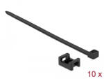 Delock Fekete csavart biztosító foglalat készlet 23 x 16 mm H 150 x Sz 7, 2 mm kábellel (18886) - pepita