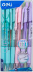 Deli Pix cu gel cu mecanism 0.7mm corp pastel xtream albastru Deli - Set 12 (DLEQ199-BL)