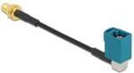 Delock Antennakábel FAKRA Z csatlakozó 90 és SMA csatlakozó válaszfal RG-174 10 cm-es csatlakozója (88725)