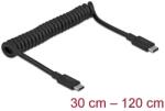 Delock USB 3.1 Gen 2 csavart kábel C-típusú apa - C-típusú apa csatlakozóval PD 3 A E-Marker (85350) - pepita
