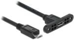 Delock USB 2.0 Micro-B Panel Kábel - 25cm (85245)