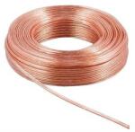 Goobay Cablu pentru difuzor, 2x2.5mmp, rola 100m, CCA transparent, Goobay-3048 (Goobay-3048)