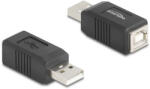 Delock USB 2.0 adapter A-típusú USB apa B-típusú USB anya (67202) - pepita