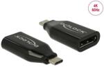 Delock Adapter USB Type-C csatlakozódugóval - DisplayPort csatlakozóhüvellyel (DP váltakozó mód) 4K 60 Hz (64151) (64151)