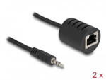 Delock Sztereo Audio bővítő RJ45 anya 3, 5 mm-es sztereo jack apa Cat. 5 akár 50 m 2 db-os szett