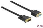 Delock Kábel DVI 12+5 csatlakozódugóval - VGA csatlakozódugóval 2 m (86753) - pepita