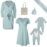  Moniel kórházi szett kismamáknak és babáknak Newborn Pastel menta hálóing, L-es méret