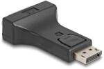 Delock Adapter DisplayPort 1.1-dugós csatlakozó DVI-csatlakozóhüvely passzív fekete (66615) (66615) - pepita