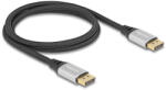 Delock DisplayPort kábel 16K 60 Hz 1 m ezüst fém (80633) - pepita