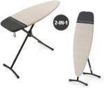 Brabantia Steam & amp; Ironing Board HRPZ vasalódeszka, gőzölő állvánnyá alakítható 1350x450mm - D méret, hőálló pihentető zóna, D=35mm fekete váz, farmer szürke huzat - 241406 (BR241406) Vasalódeszka