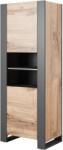  WOOD bookcase 65x40x170, 5 oak wotan + anthracite Raft