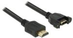 Delock kábel HDMI A apa & gt; HDMI A anya panelrögzítés 1 m (85102)