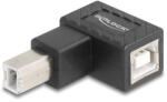 Delock USB 2.0 adapter B-típusú USB apa B-típusú USB anya 90 -ban felfelé hajlított (67205) - pepita